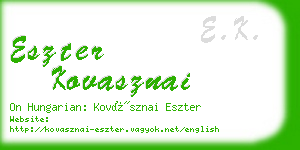 eszter kovasznai business card